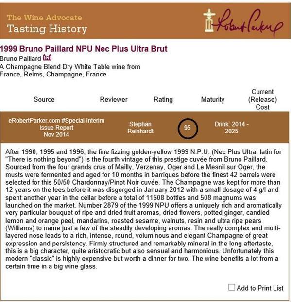 Bruno-Paillard-NPU-1999-Robert-Parker-rating-Wine-Advocate