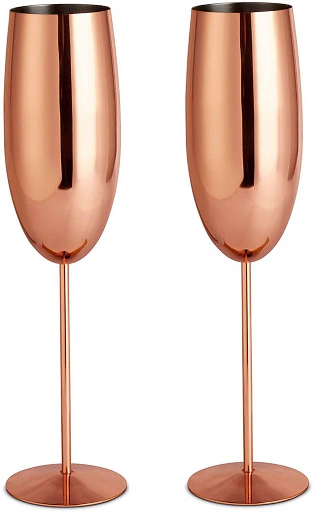 VonShef Copper Champagne Flute